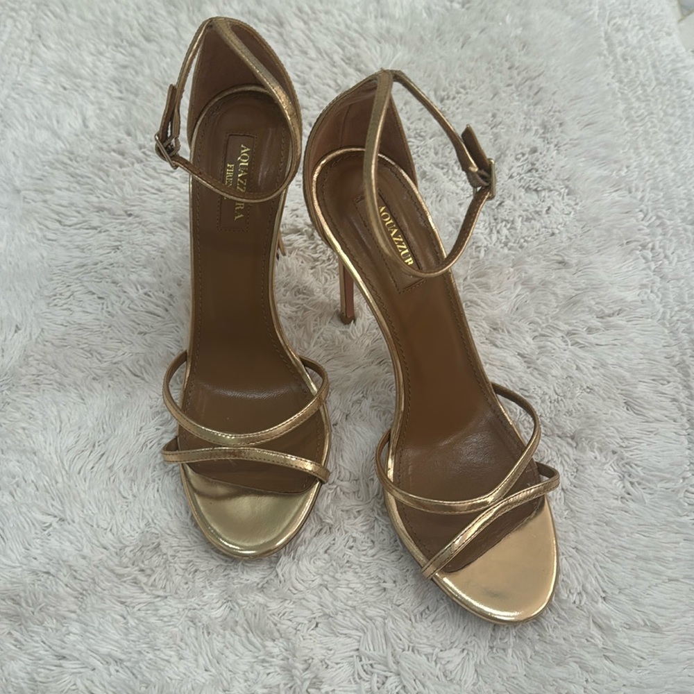 Aquazzura metallic leather sandals